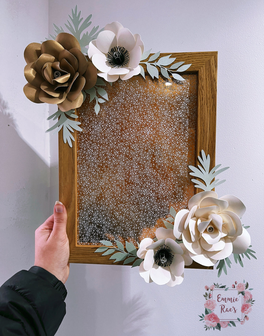 Paper flower frames